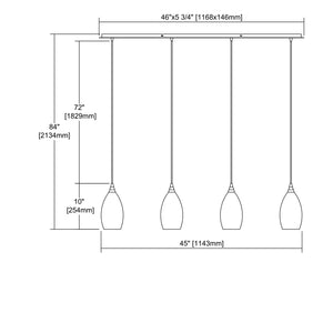 ELK Home - 10630/4LP - Four Light Pendant - Collanino - Satin Nickel