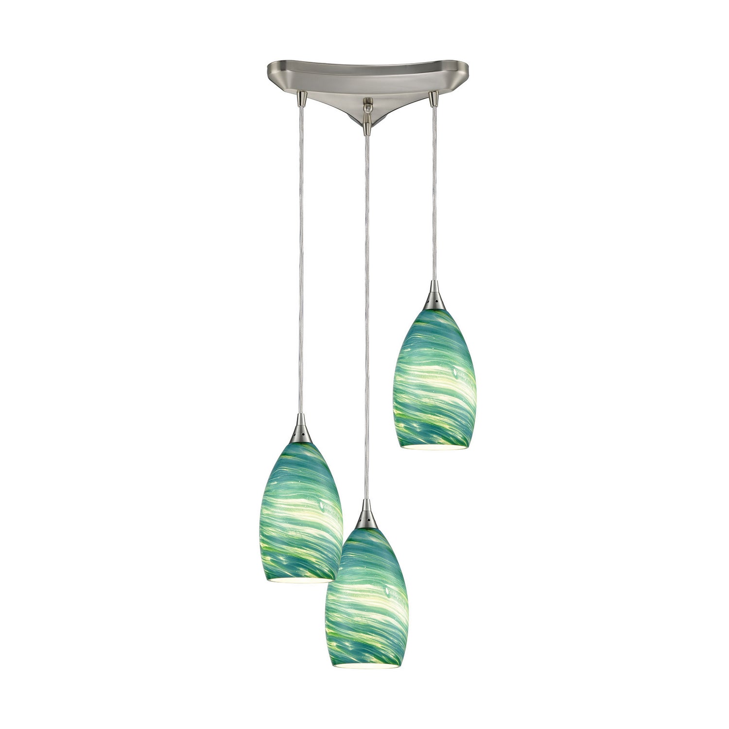 ELK Home - 10650/3 - Three Light Pendant - Collanino - Satin Nickel