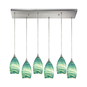 ELK Home - 10650/6RC - Six Light Pendant - Collanino - Satin Nickel