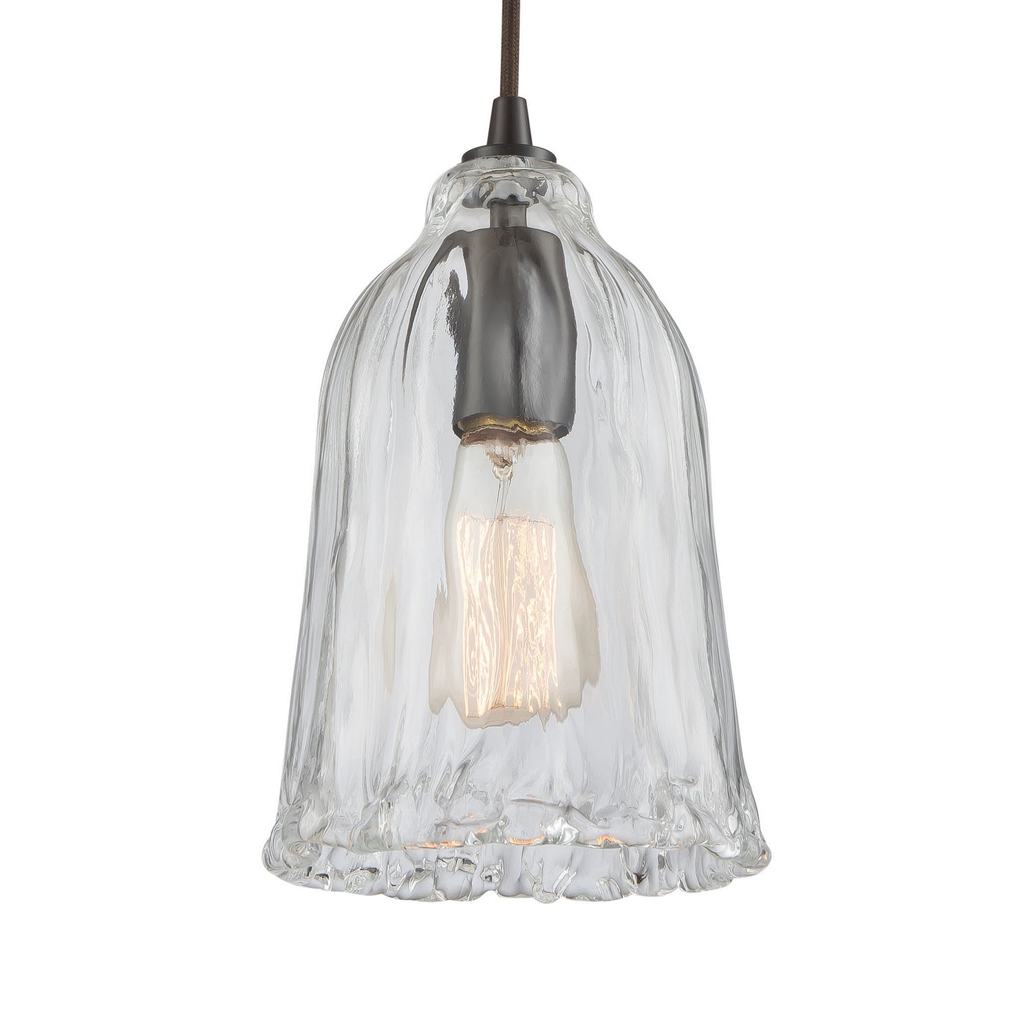 ELK Home - 10671/1 - One Light Mini Pendant - Hand Formed Glass - Oil Rubbed Bronze