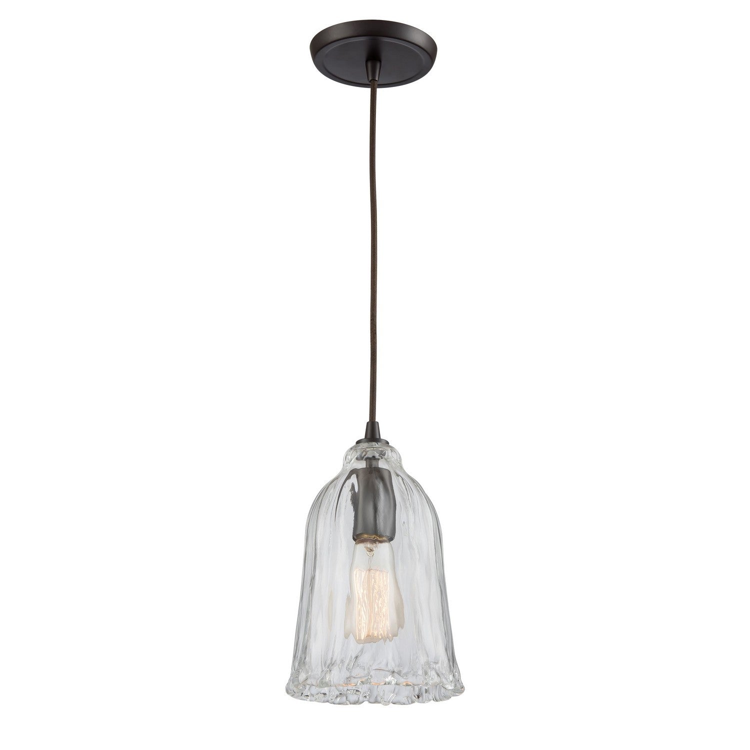 ELK Home - 10671/1 - One Light Mini Pendant - Hand Formed Glass - Oil Rubbed Bronze