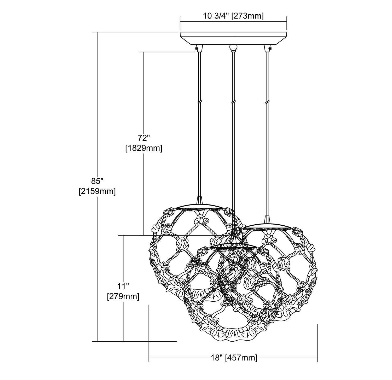 ELK Home - 10715/3 - Three Light Pendant - Coastal Inlet - Oil Rubbed Bronze