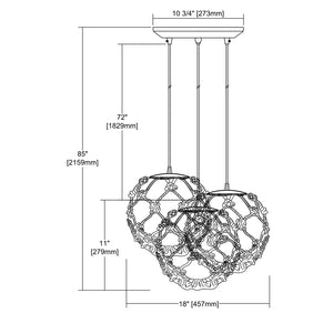 ELK Home - 10715/3 - Three Light Pendant - Coastal Inlet - Oil Rubbed Bronze