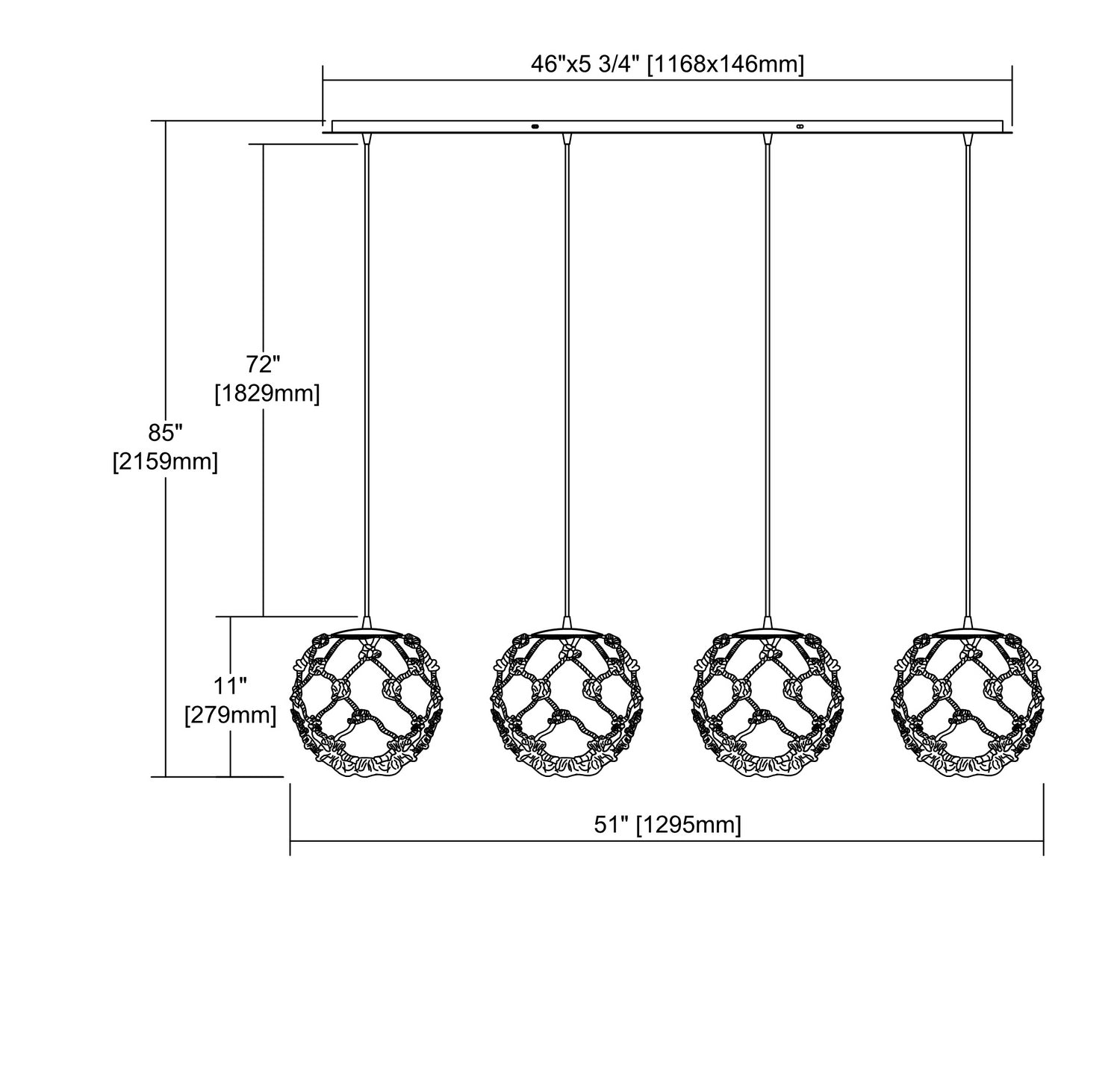 ELK Home - 10715/4LP - Four Light Pendant - Coastal Inlet - Oil Rubbed Bronze