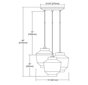 ELK Home - 10905/3 - Three Light Pendant - Barrel - Oil Rubbed Bronze