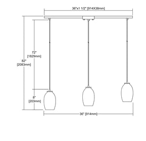 ELK Home - 10930/3L - Three Light Pendant - Villiska - Satin Nickel