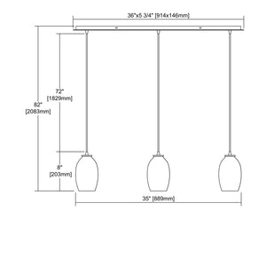 ELK Home - 10930/3LP - Three Light Pendant - Villiska - Satin Nickel