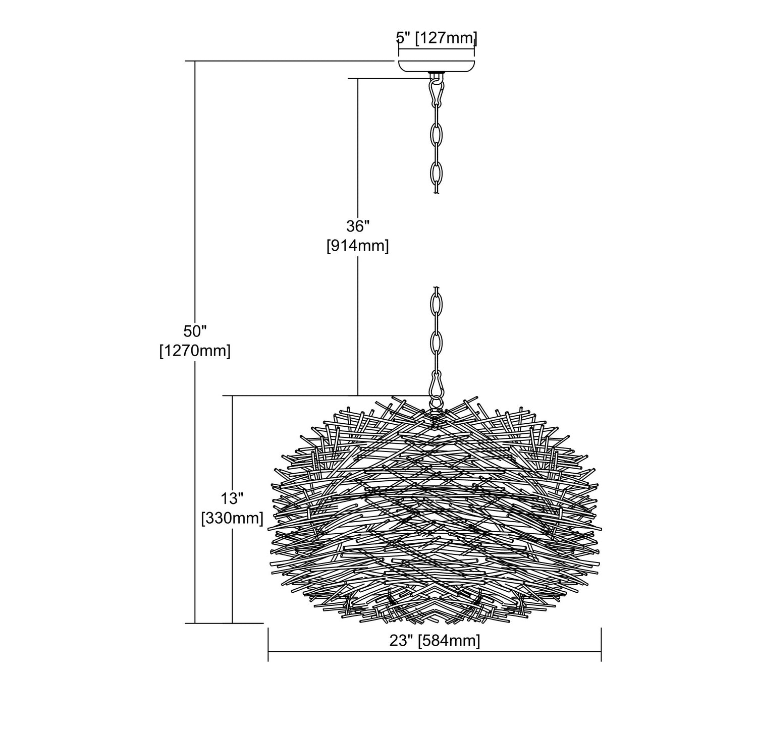 ELK Home - 10951/3 - Three Light Chandelier - Bamboo Nest - Oil Rubbed Bronze