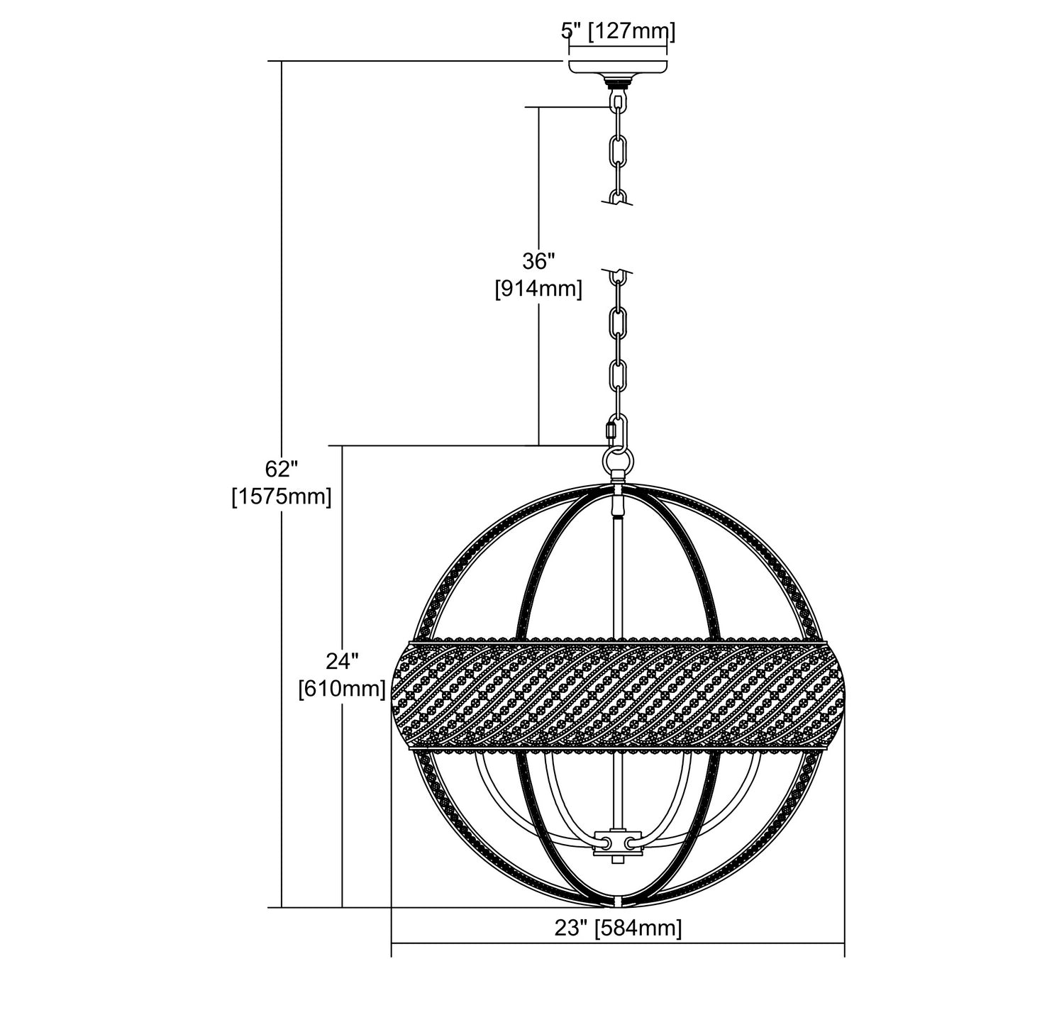 ELK Home - 11094/6 - Six Light Chandelier - Bradington - Weathered Zinc