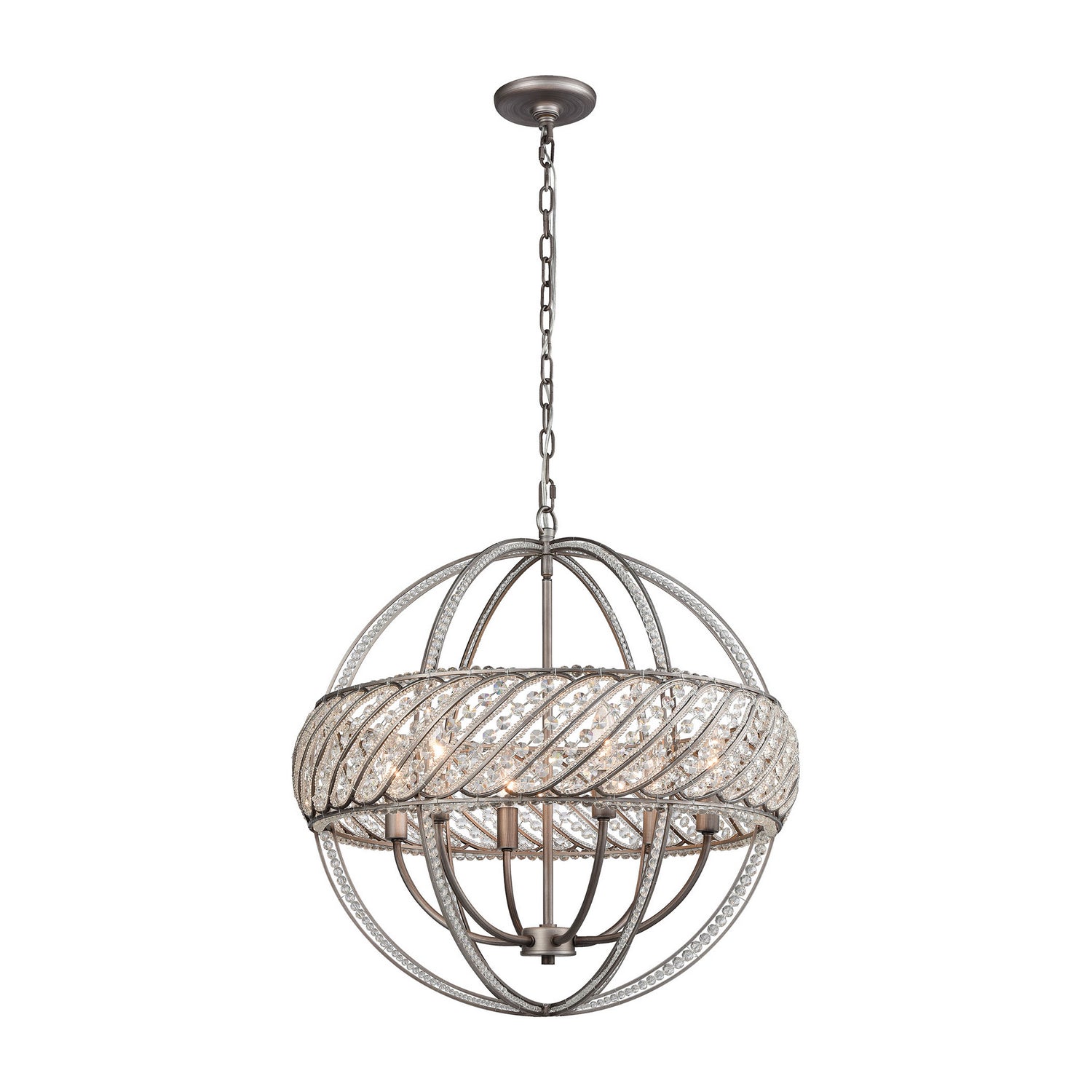 ELK Home - 11094/6 - Six Light Chandelier - Bradington - Weathered Zinc