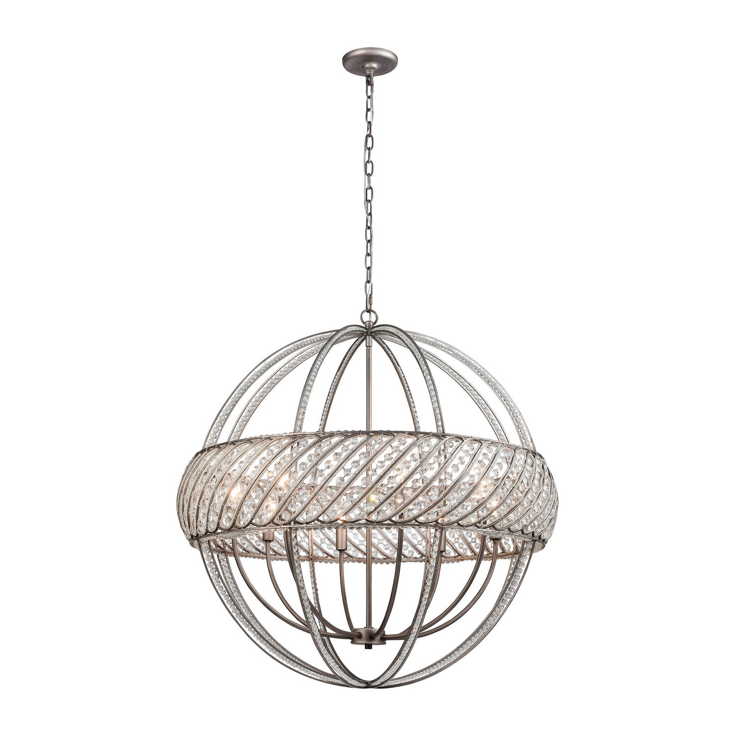 ELK Home - 11095/8 - Eight Light Chandelier - Bradington - Weathered Zinc