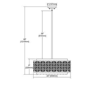 ELK Home - 12164/6 - Six Light Chandelier - Rosslyn - Weathered Zinc