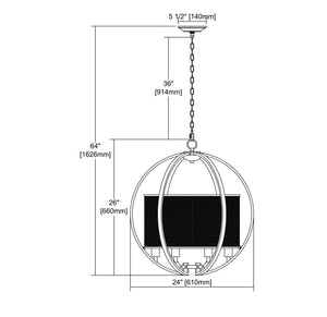 ELK Home - 12171/6 - Six Light Chandelier - Ellicott - Weathered Zinc