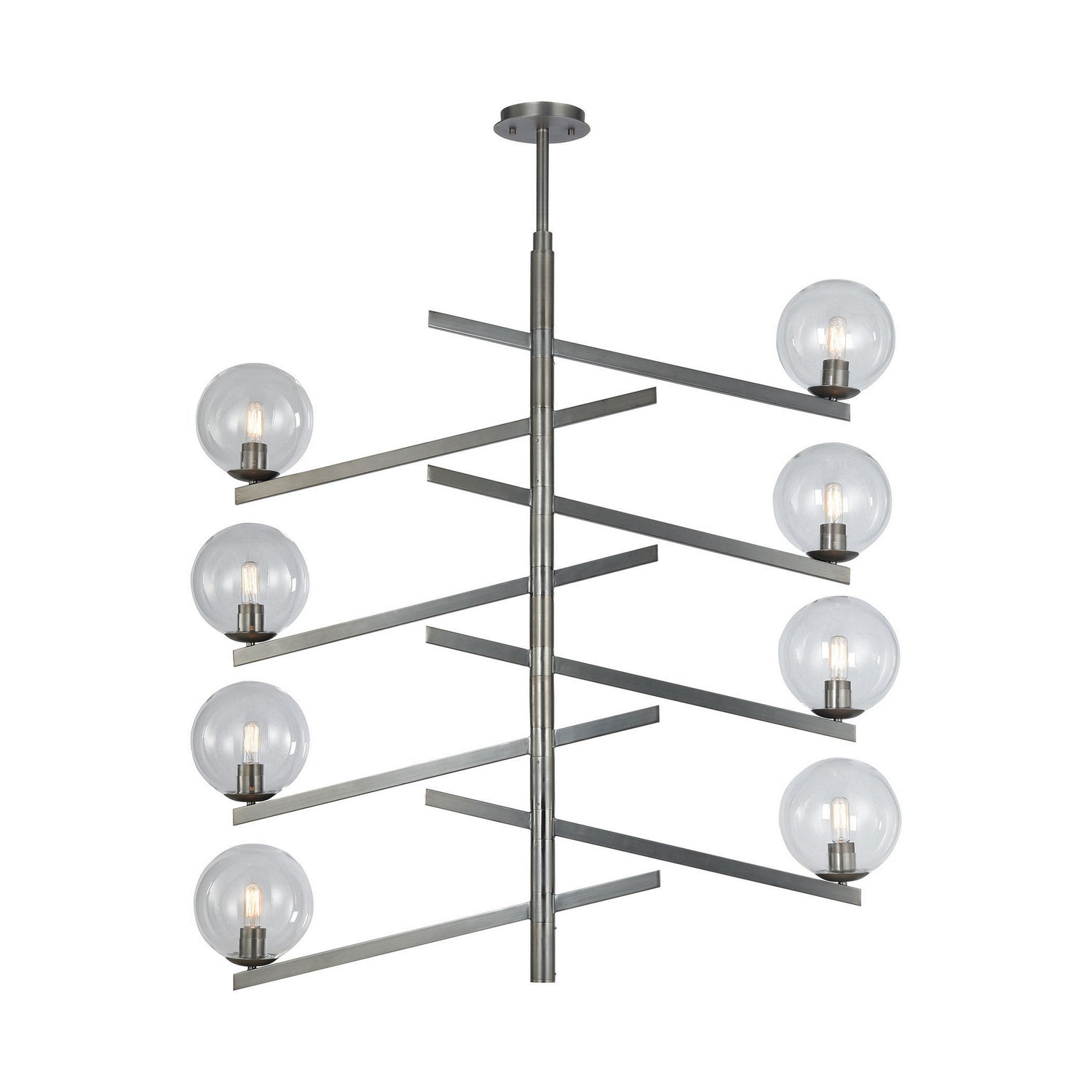 ELK Home - 12184/8 - Eight Light Chandelier - Globes of Light - Black