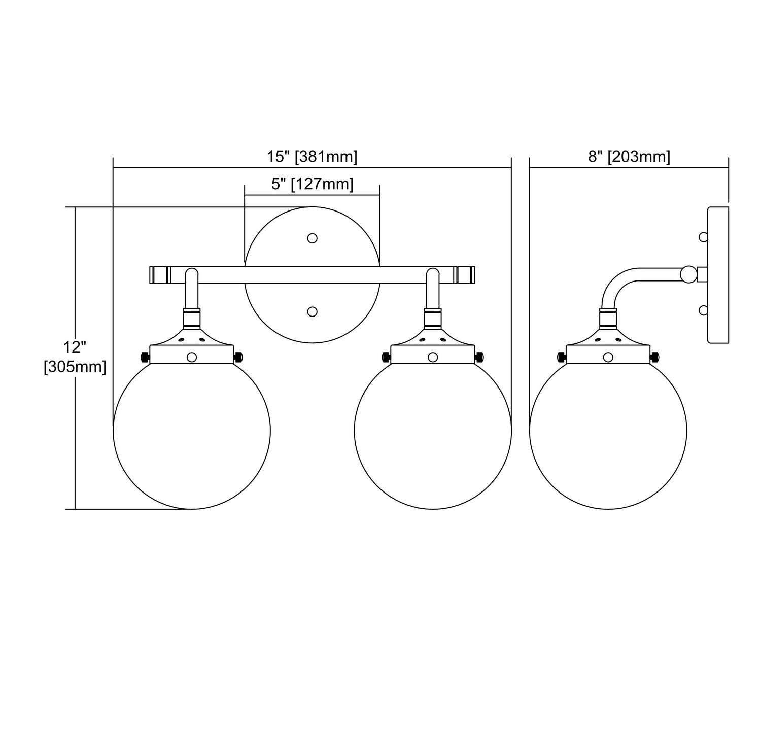 ELK Home - 14427/2 - Two Light Vanity - Boudreaux - Matte Black