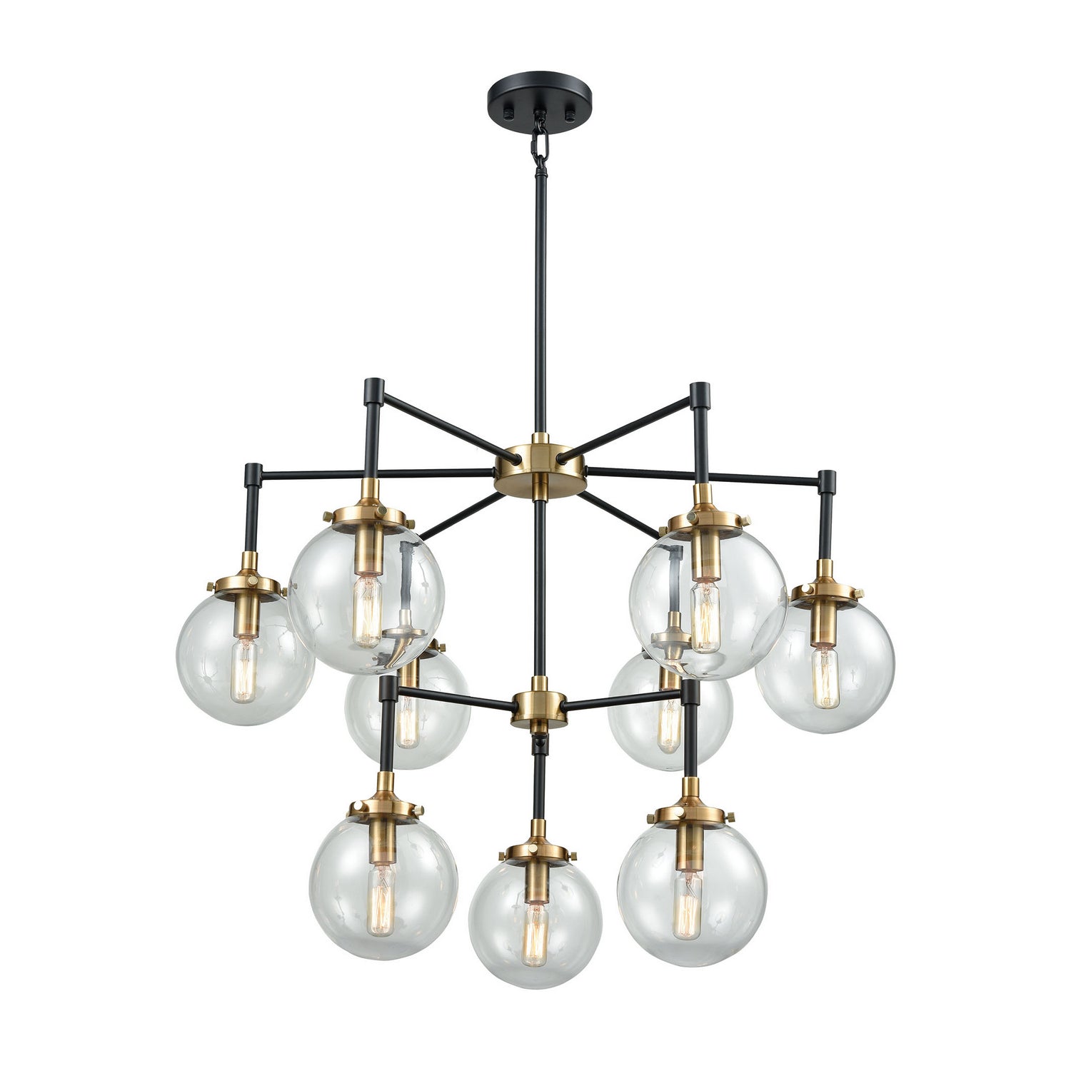 ELK Home - 14438/6+3 - Nine Light Chandelier - Boudreaux - Matte Black