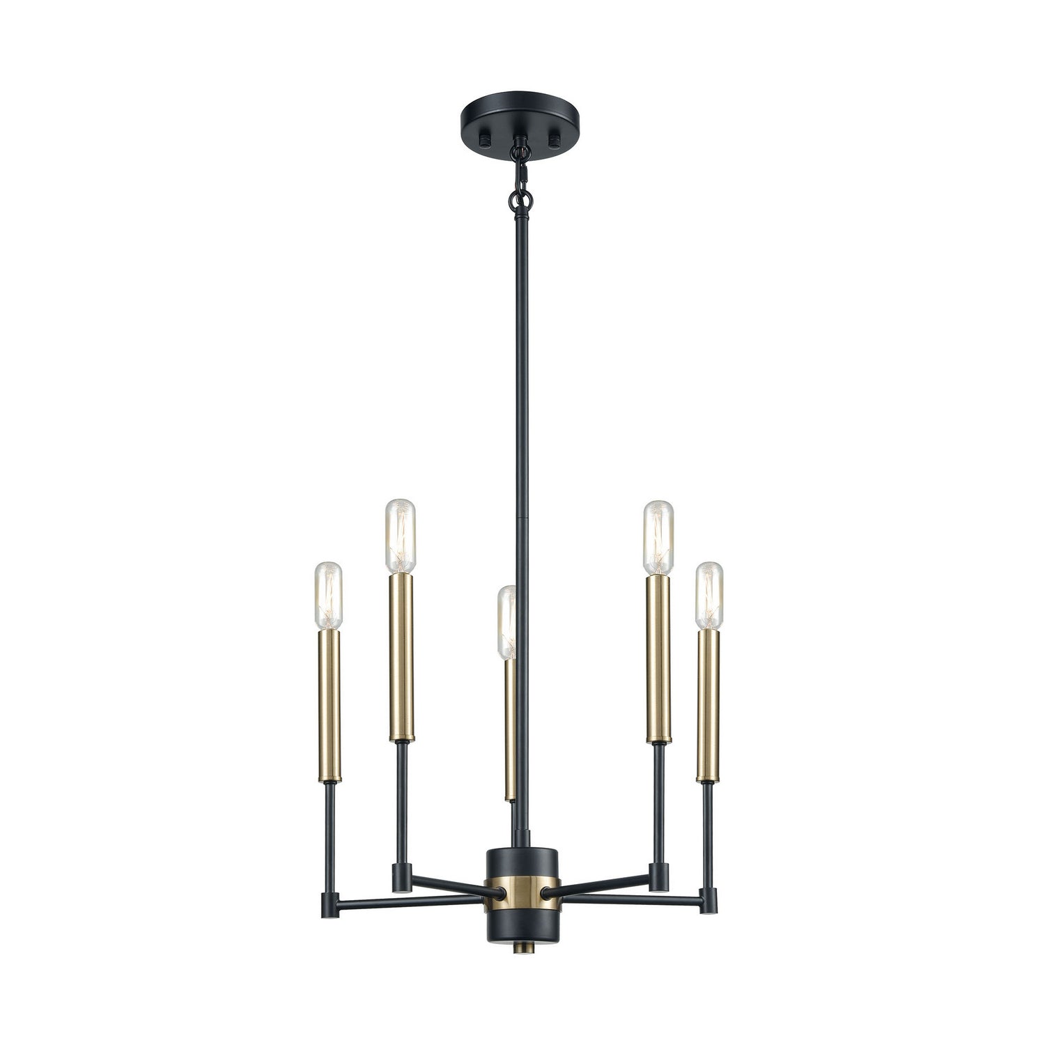 ELK Home - 15276/5 - Five Light Chandelier - Livingston - Matte Black