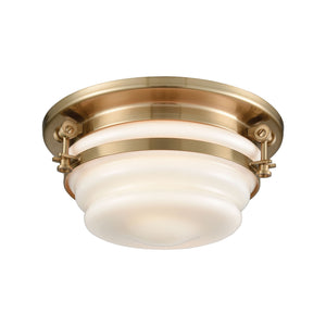 ELK Home - 16093/2 - Two Light Flush Mount - Riley - Satin Brass