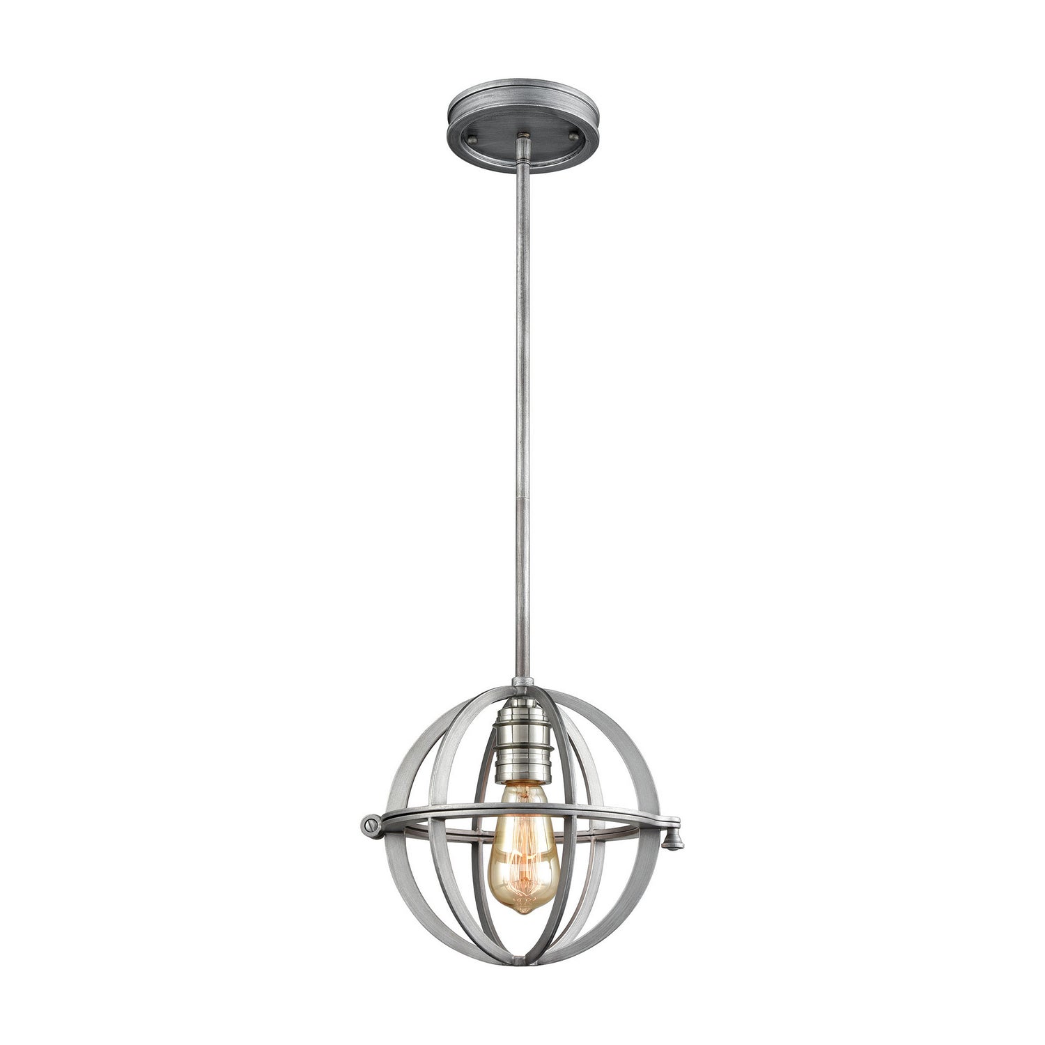 ELK Home - 16171/1 - One Light Mini Pendant - Aubridge - Weathered Zinc