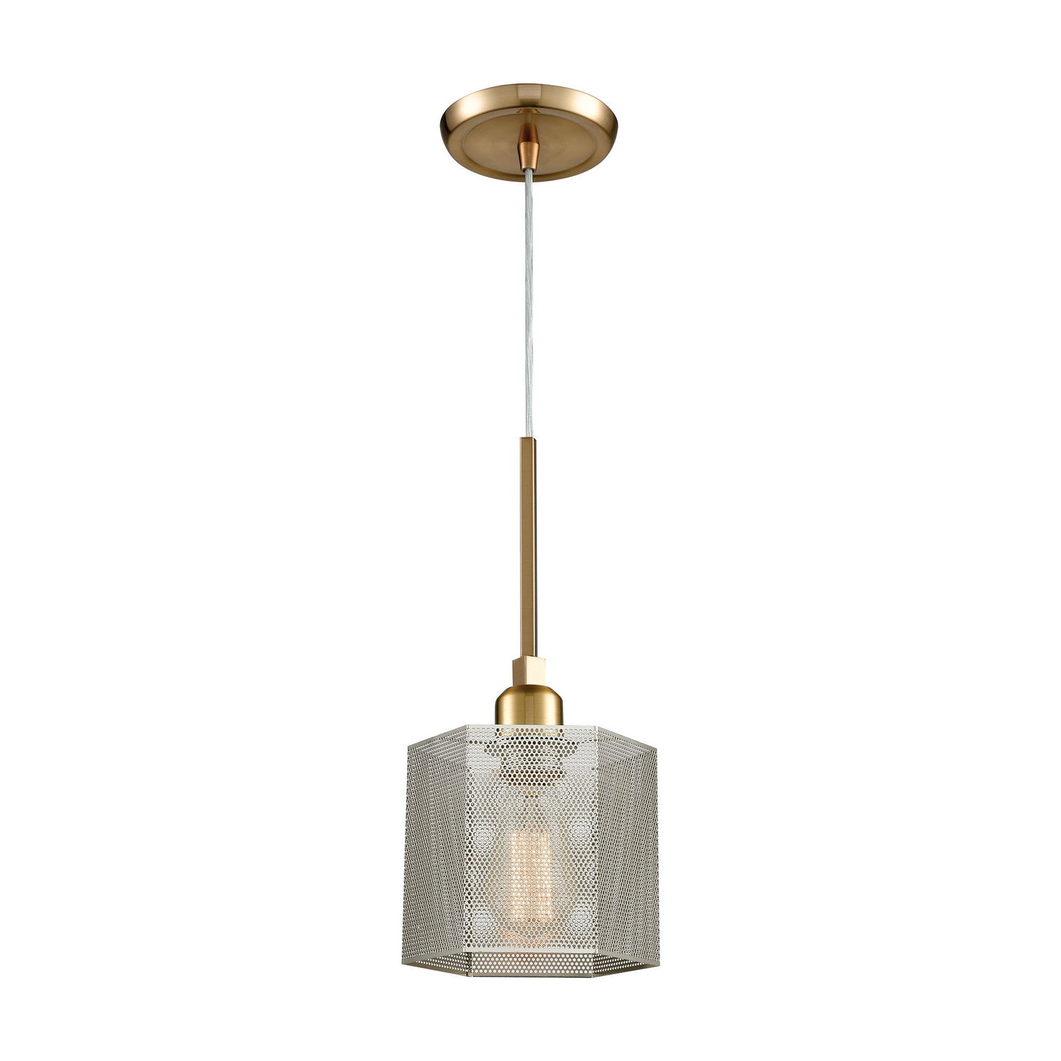 ELK Home - 21112/1 - One Light Mini Pendant - Compartir - Satin Brass