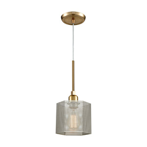 ELK Home - 21112/1 - One Light Mini Pendant - Compartir - Satin Brass