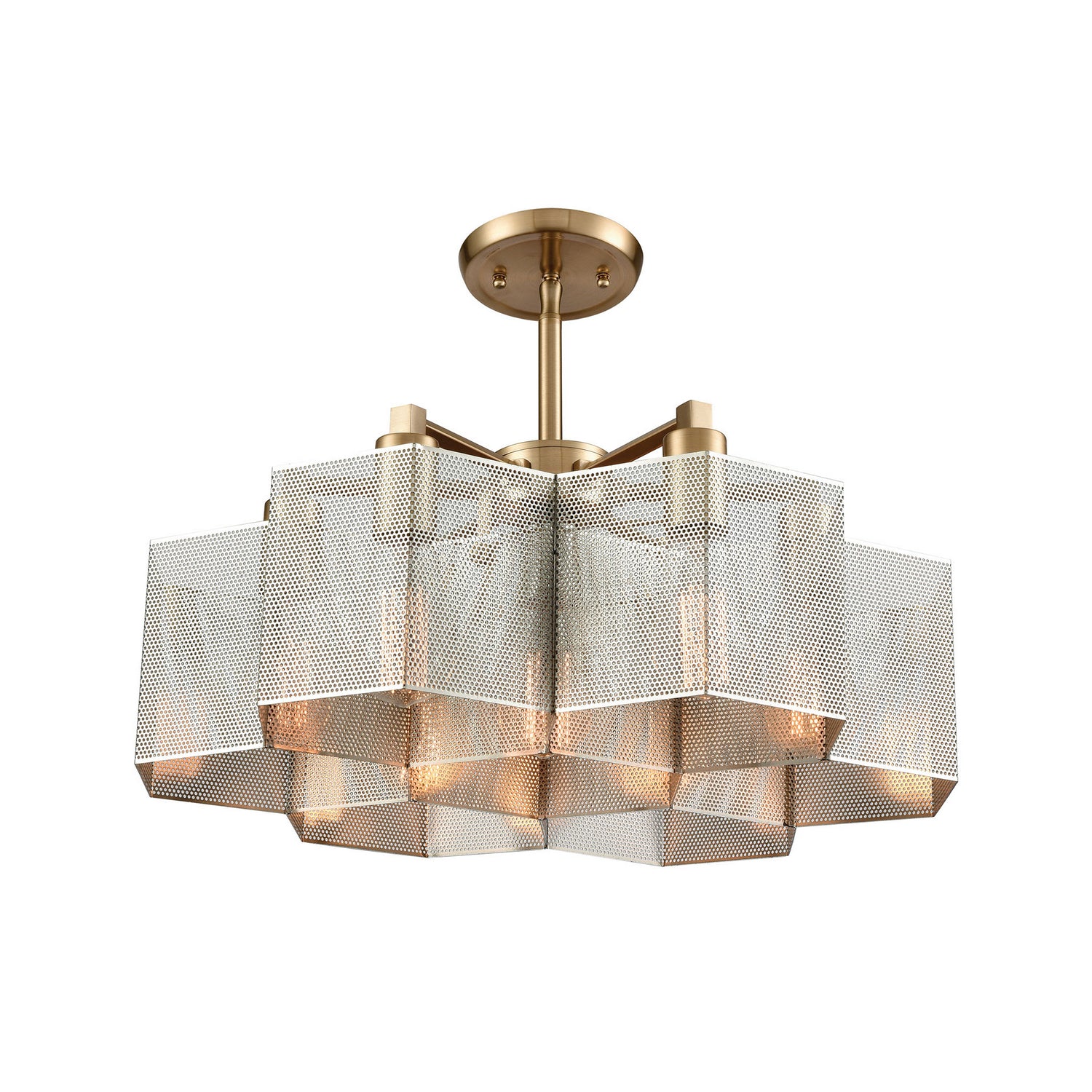 ELK Home - 21113/7 - Seven Light Chandelier - Compartir - Satin Brass