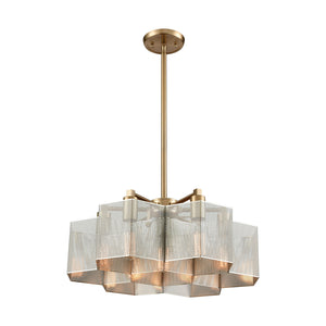 ELK Home - 21113/7 - Seven Light Chandelier - Compartir - Satin Brass