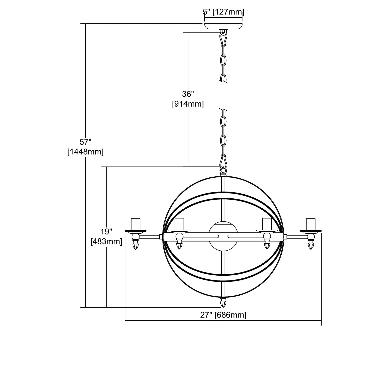 ELK Home - 21136/6 - Six Light Chandelier - Kingston - Oil Rubbed Bronze