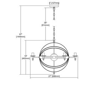 ELK Home - 21136/6 - Six Light Chandelier - Kingston - Oil Rubbed Bronze