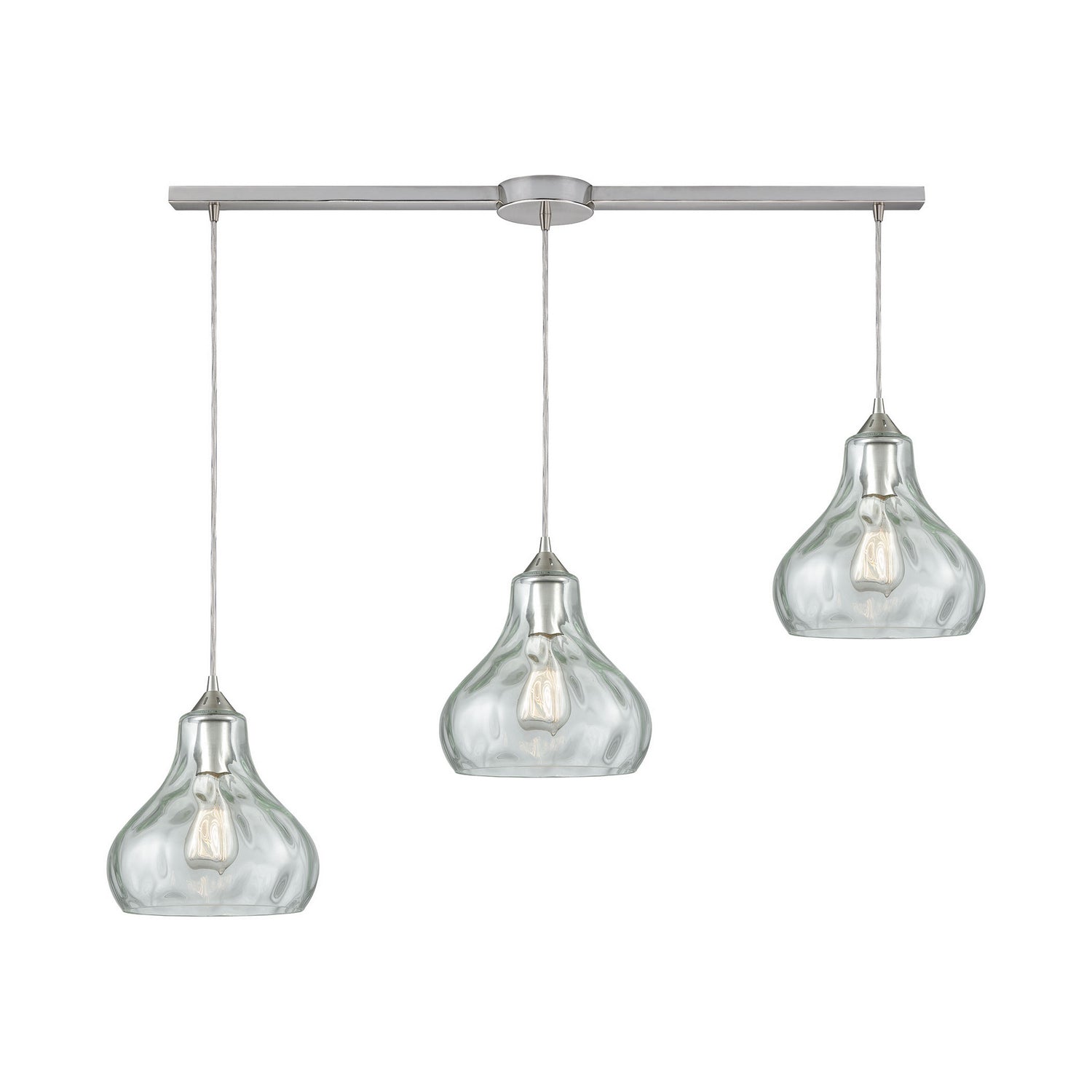 ELK Home - 25100/3L - Three Light Pendant - Belmont - Satin Nickel