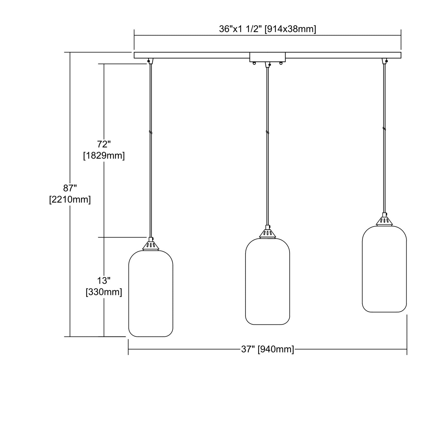 ELK Home - 25102/3L - Three Light Pendant - Sutter Creek - Oil Rubbed Bronze