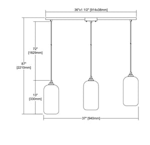 ELK Home - 25102/3L - Three Light Pendant - Sutter Creek - Oil Rubbed Bronze