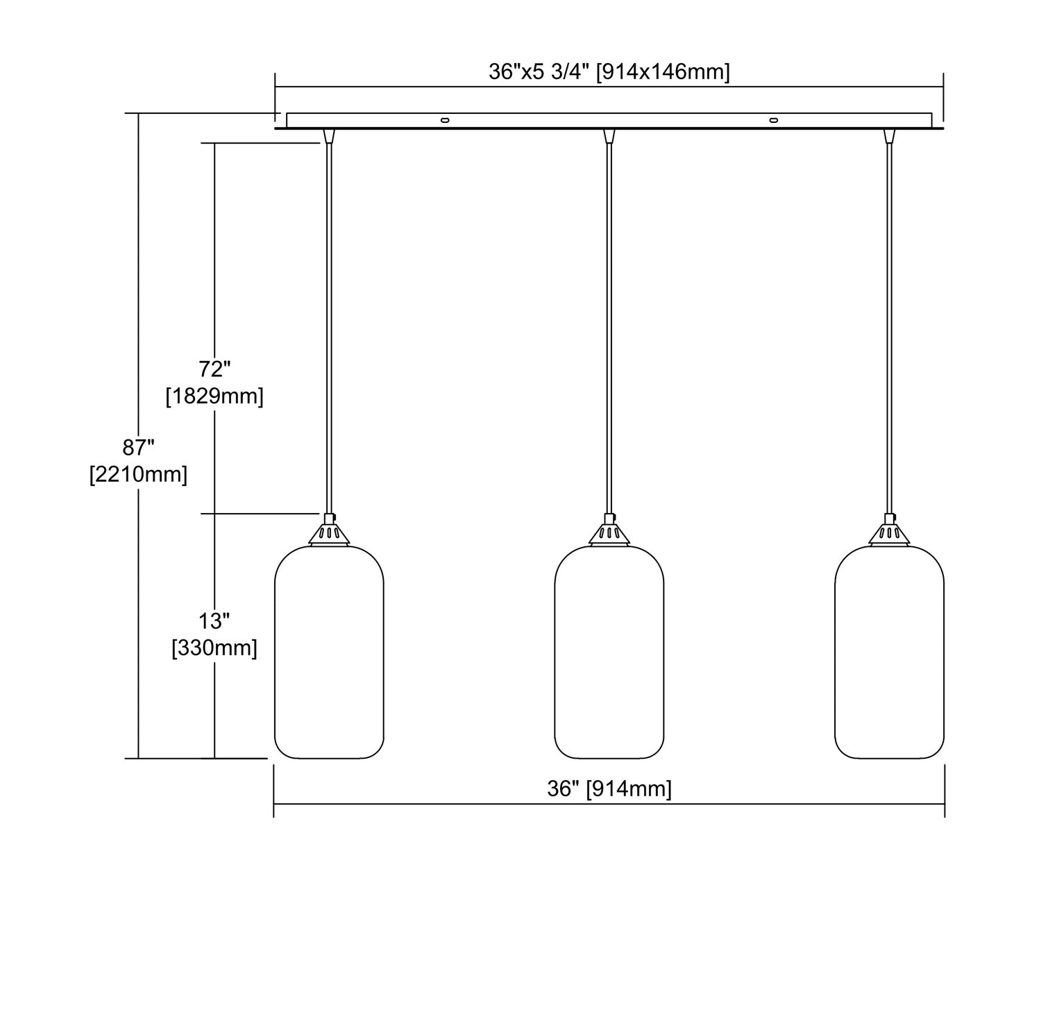 ELK Home - 25102/3LP - Three Light Pendant - Sutter Creek - Oil Rubbed Bronze