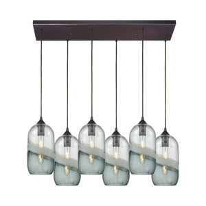 ELK Home - 25102/6RC - Six Light Pendant - Sutter Creek - Oil Rubbed Bronze