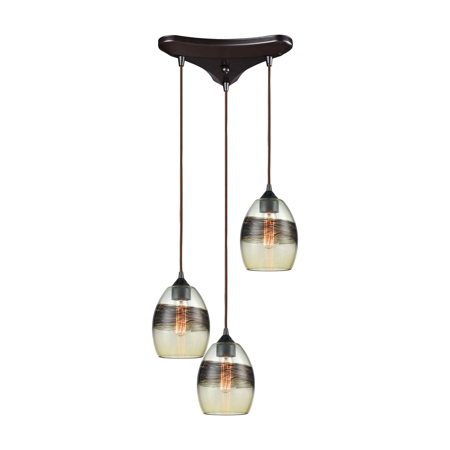 ELK Home - 25122/3 - Three Light Pendant - Whisp - Oil Rubbed Bronze