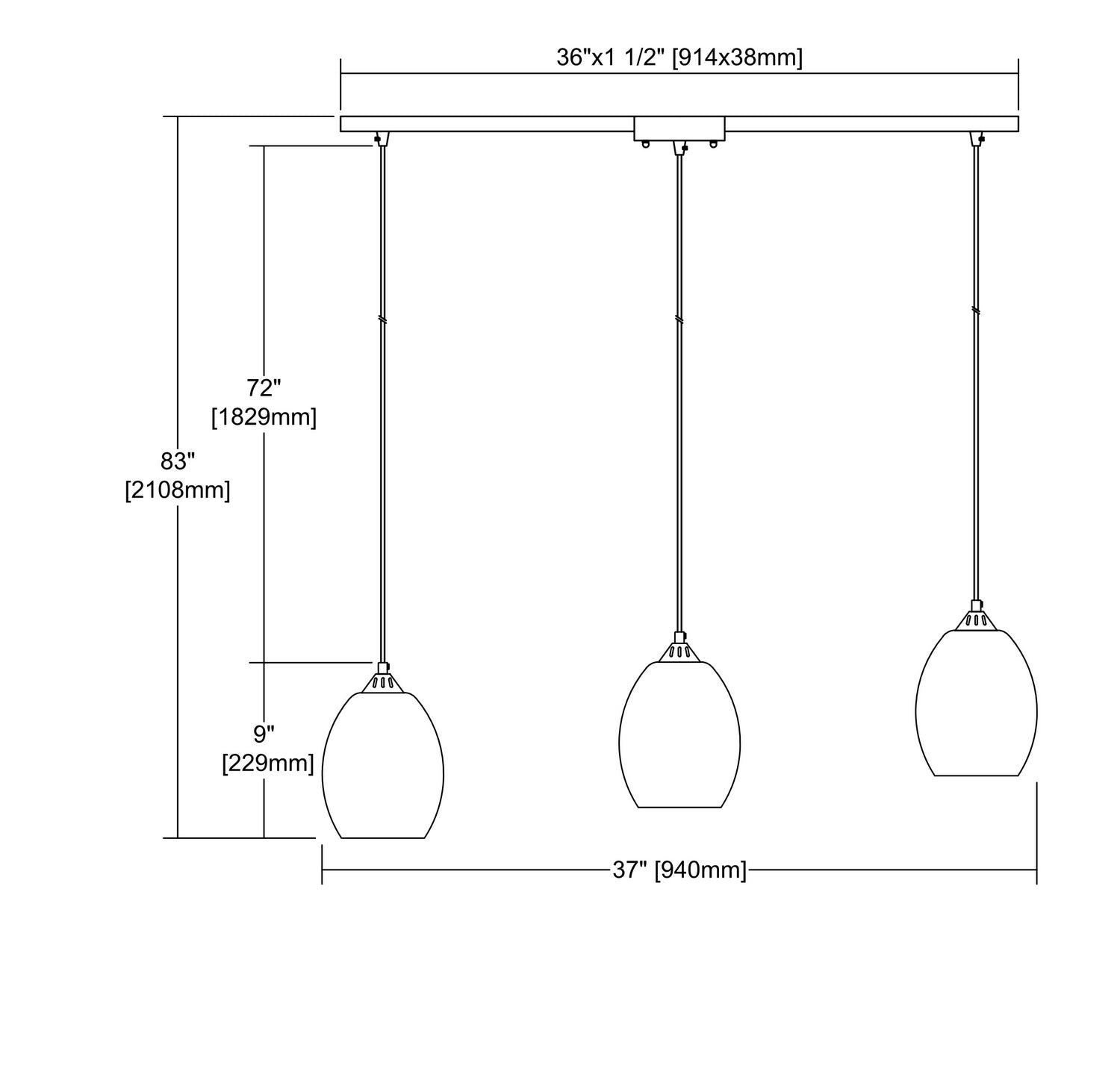 ELK Home - 25122/3L - Three Light Pendant - Whisp - Oil Rubbed Bronze