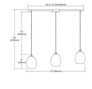 ELK Home - 25122/3L - Three Light Pendant - Whisp - Oil Rubbed Bronze