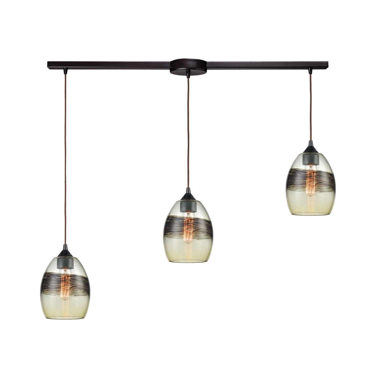 ELK Home - 25122/3L - Three Light Pendant - Whisp - Oil Rubbed Bronze