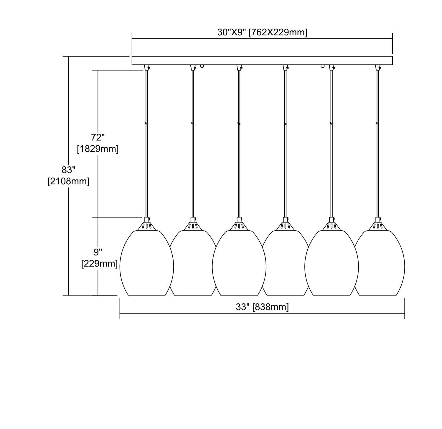 ELK Home - 25122/6RC - Six Light Pendant - Whisp - Oil Rubbed Bronze