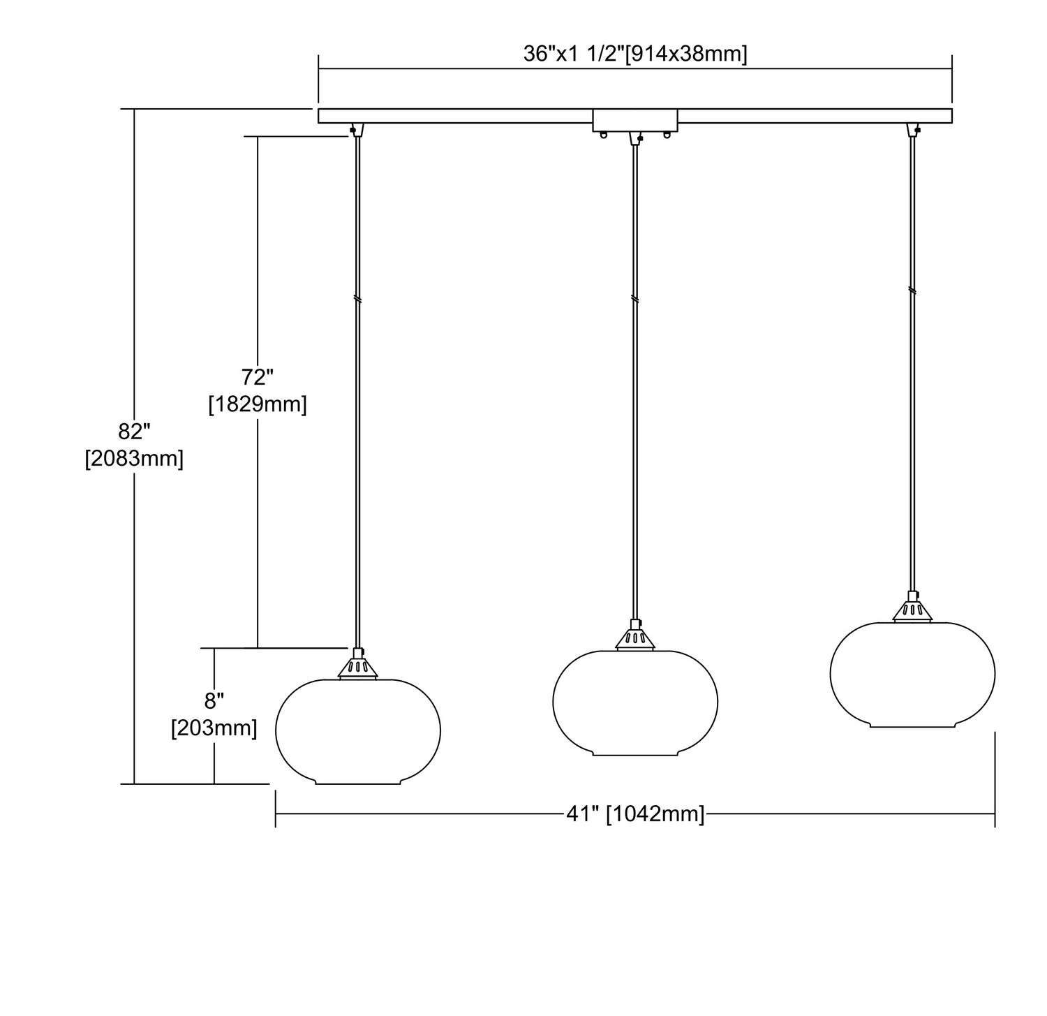 ELK Home - 25124/3L - Three Light Pendant - Volace - Oil Rubbed Bronze