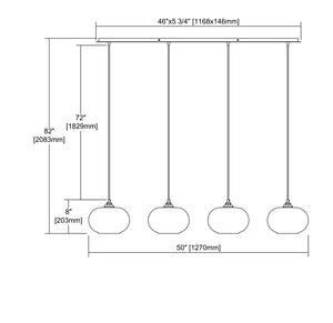 ELK Home - 25124/4LP - Four Light Pendant - Volace - Oil Rubbed Bronze