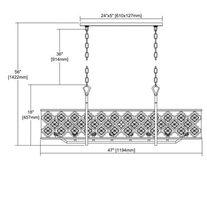 ELK Home - 31099/8 - Eight Light Linear Chandelier - Armand - Weathered Bronze