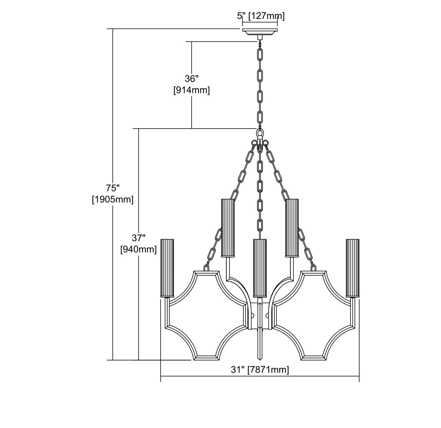 ELK Home - 33045/8 - Eight Light Chandelier - Sylvanna - Antique Silver Leaf