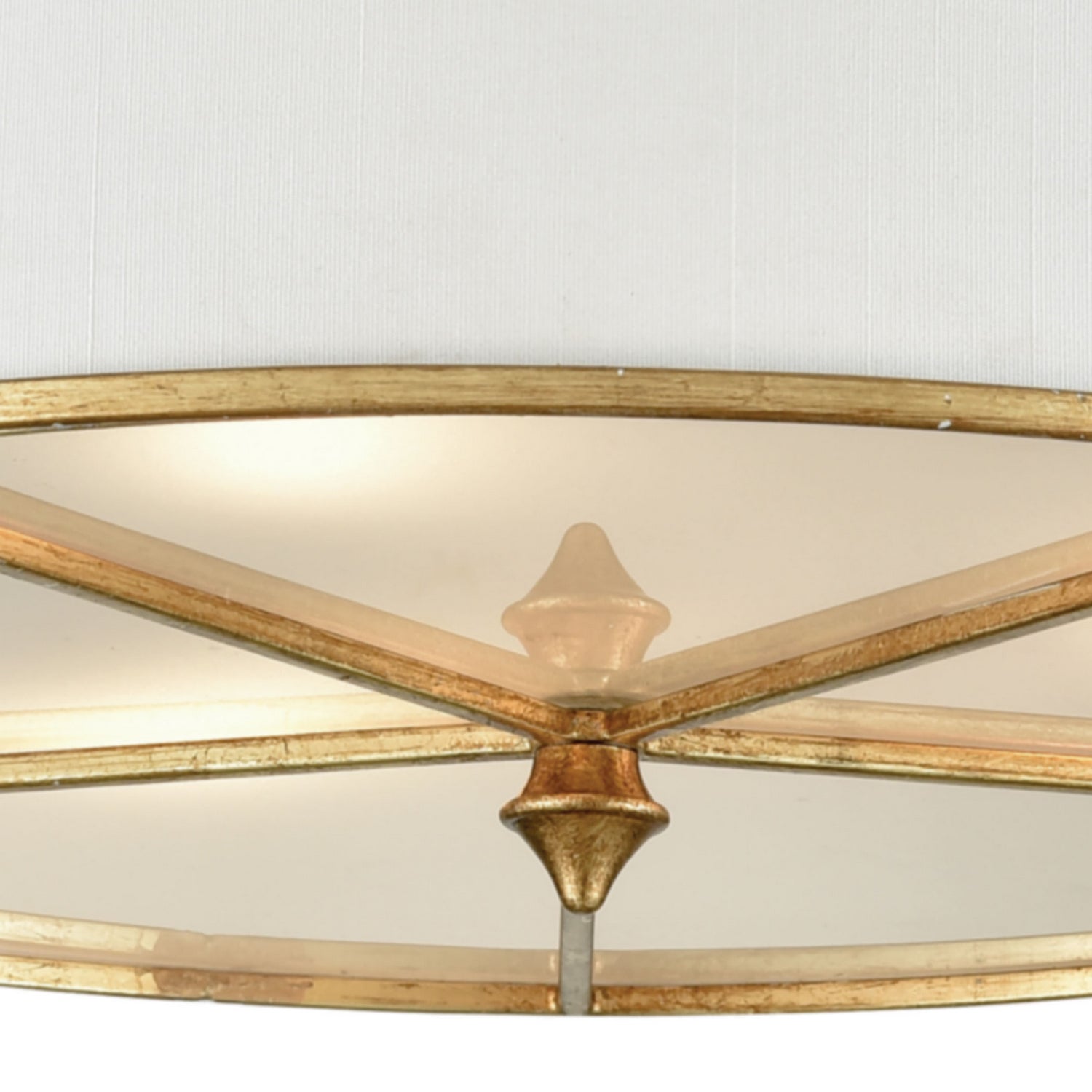 ELK Home - 33052/3 - Three Light Semi Flush Mount - Ceramique - Antique Gold Leaf