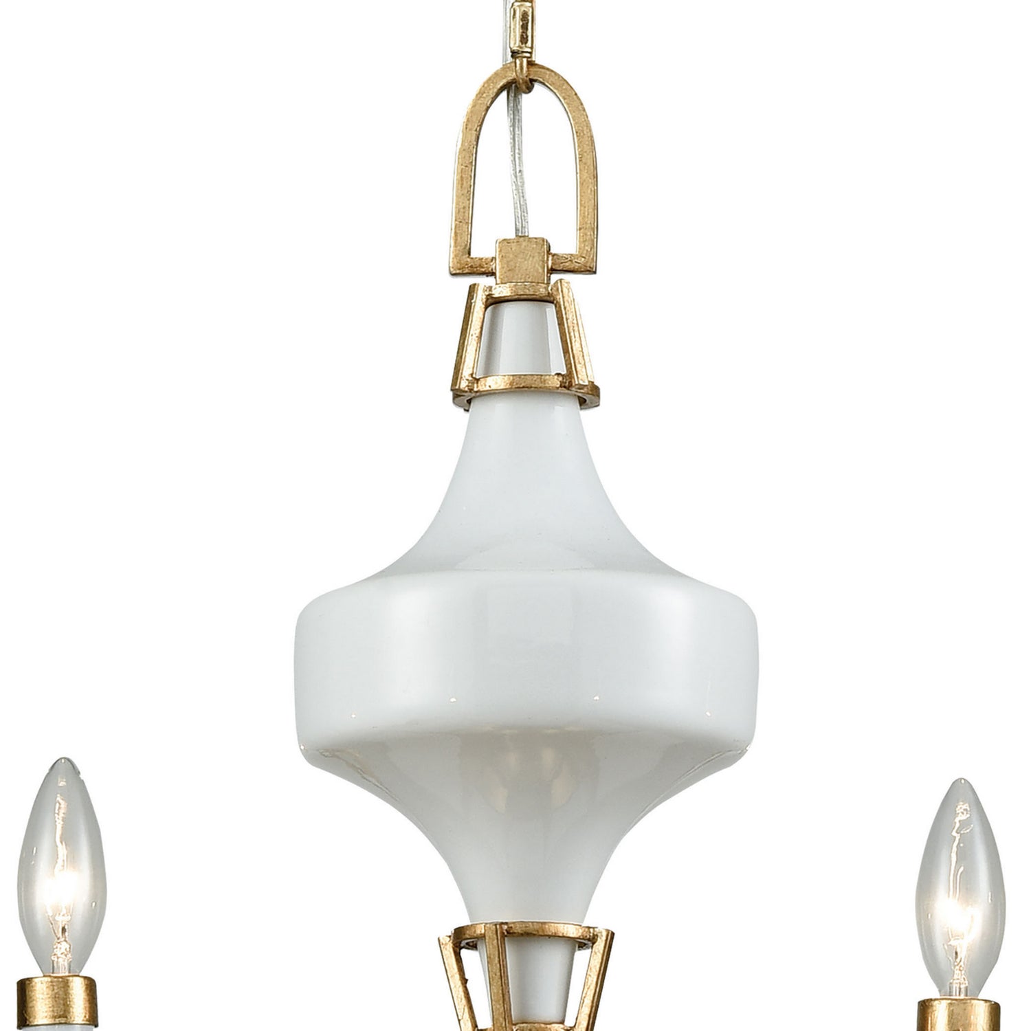 ELK Home - 33053/6 - Six Light Chandelier - Ceramique - Antique Gold Leaf