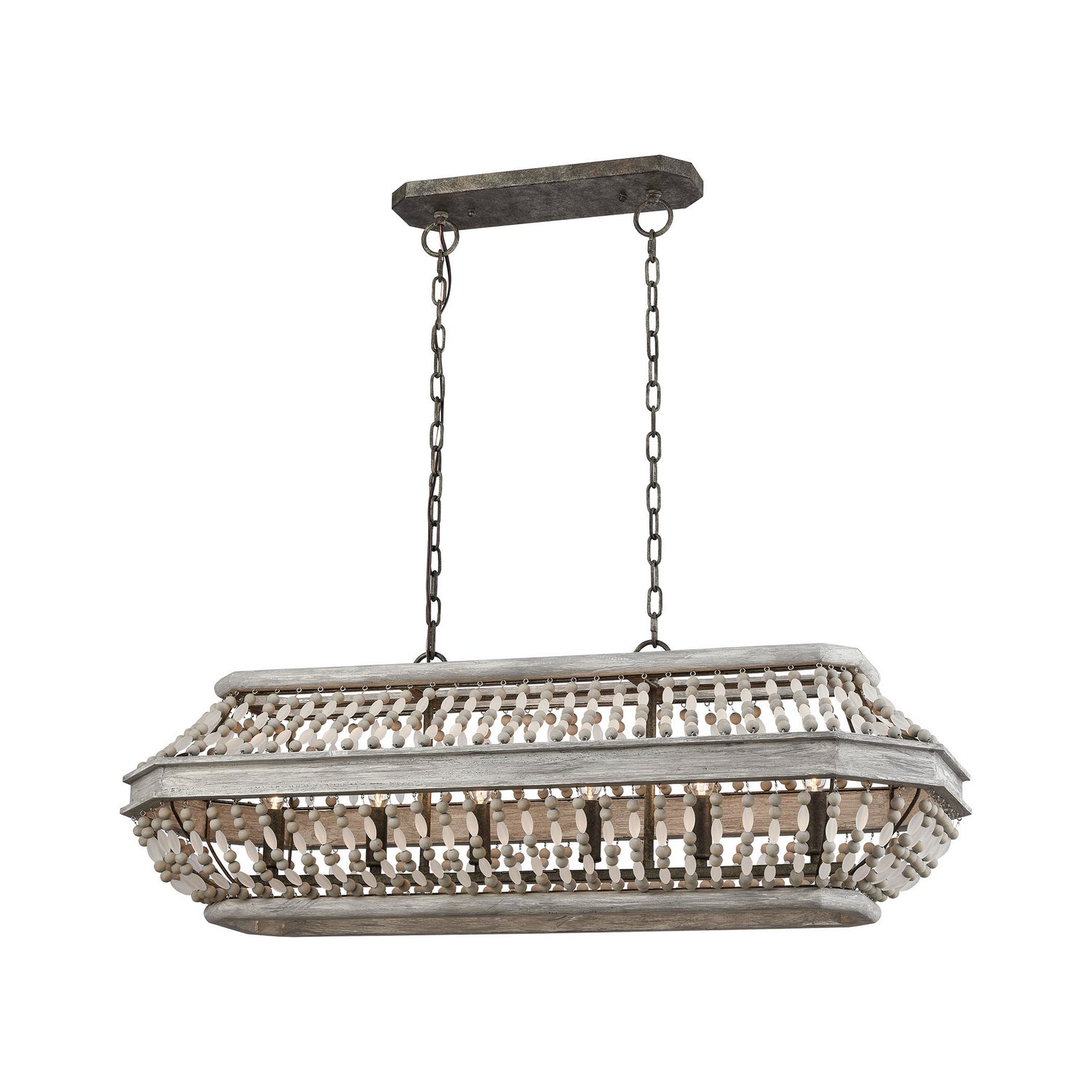 ELK Home - 33192/6 - Six Light Linear Chandelier - Summerton - Washed Gray