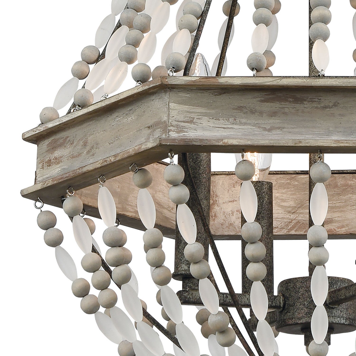 ELK Home - 33193/4 - Four Light Chandelier - Summerton - Washed Gray