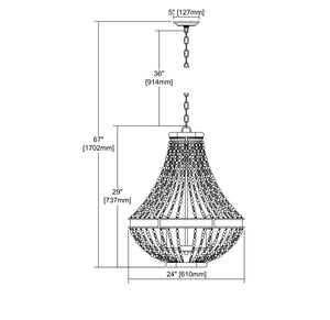 ELK Home - 33194/5 - Five Light Chandelier - Summerton - Washed Gray