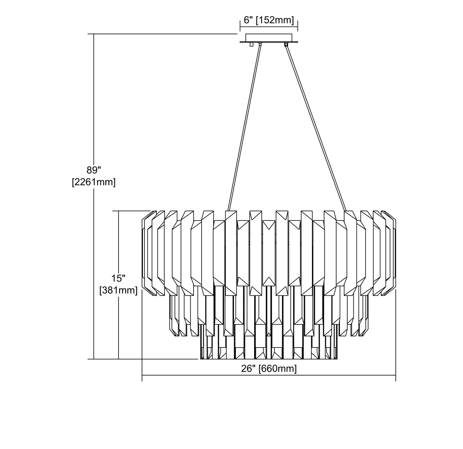 ELK Home - 33215/6 - Six Light Chandelier - Seneca Falls - Matte Gold