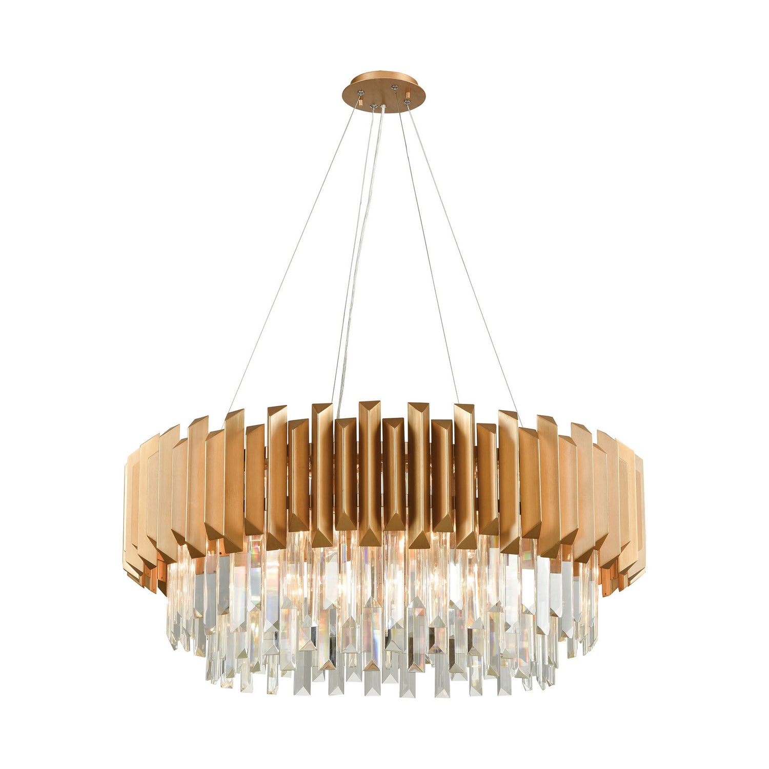 ELK Home - 33216/8 - Eight Light Chandelier - Seneca Falls - Matte Gold